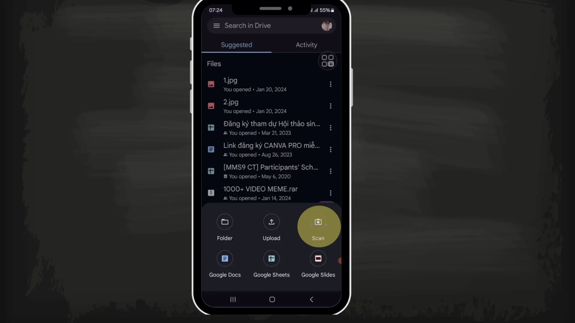 Hướng dẫn scan hộ chiếu bằng Google Drive